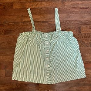 J.crew green stripe top